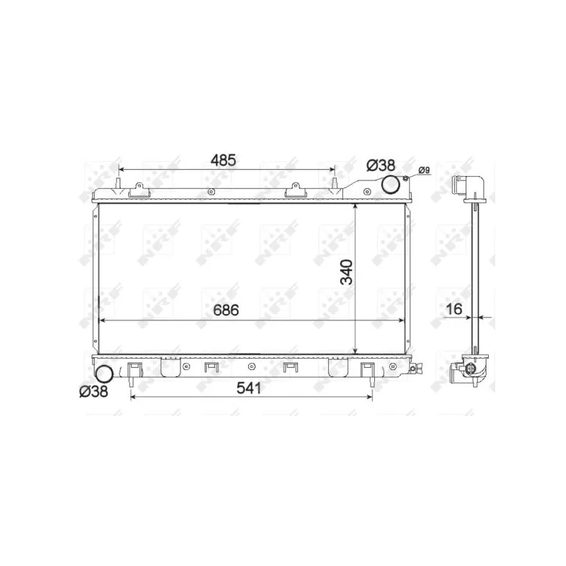 Radiateur, refroidissement du moteur NRF 53595