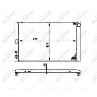 Radiateur, refroidissement du moteur NRF 53716