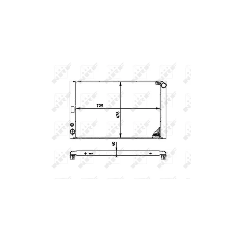 Radiateur, refroidissement du moteur NRF 53716