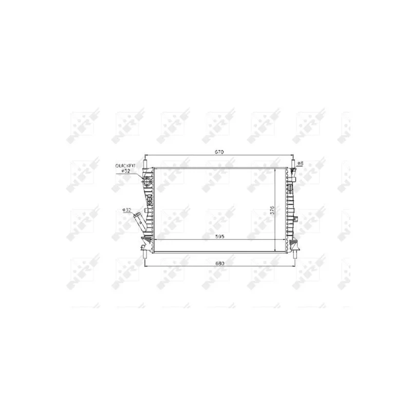 Radiateur, refroidissement du moteur NRF 53743