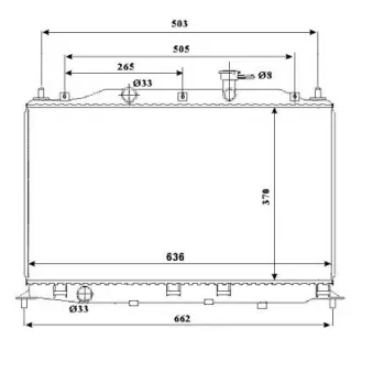 Radiateur, refroidissement du moteur NRF 53822