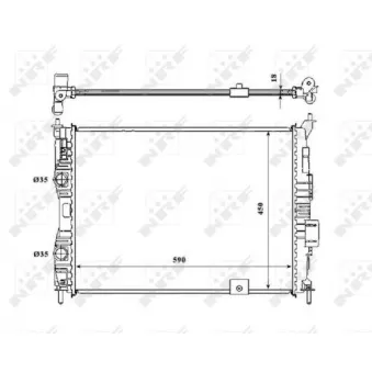 Radiateur, refroidissement du moteur NRF 53846