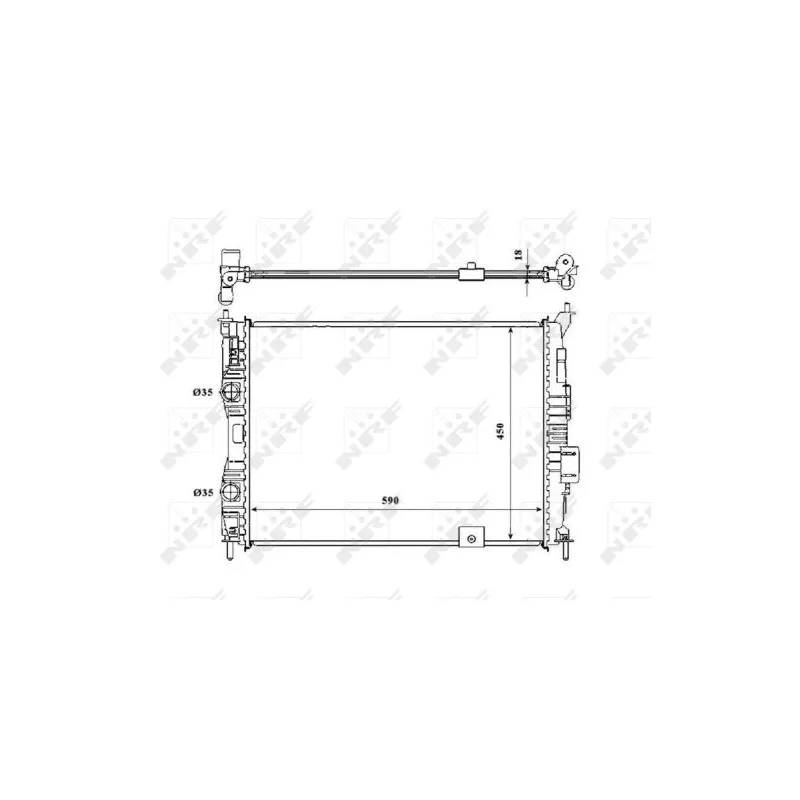 Radiateur, refroidissement du moteur NRF 53846