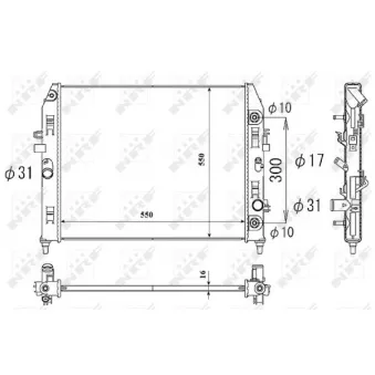 Radiateur, refroidissement du moteur NRF 53851