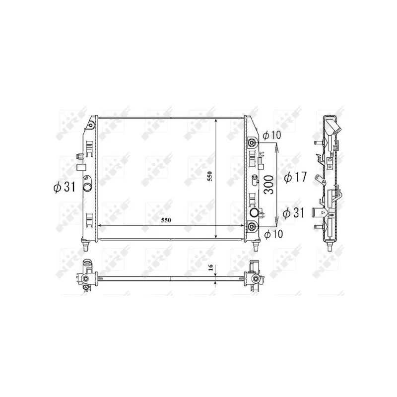 Radiateur, refroidissement du moteur NRF 53851