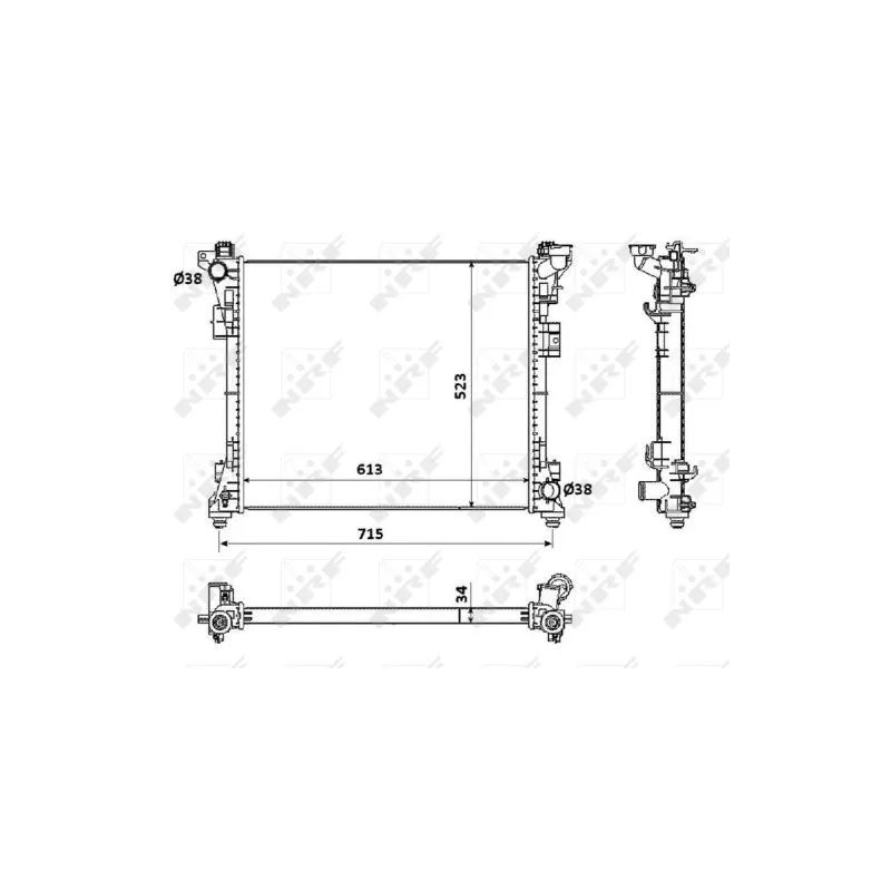 Radiateur, refroidissement du moteur NRF 53900