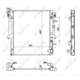 Radiateur, refroidissement du moteur NRF 53909