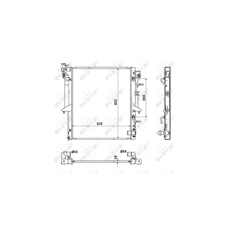 Radiateur, refroidissement du moteur NRF 53909