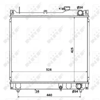 Radiateur, refroidissement du moteur NRF 53913