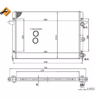 Radiateur, refroidissement du moteur NRF 53959