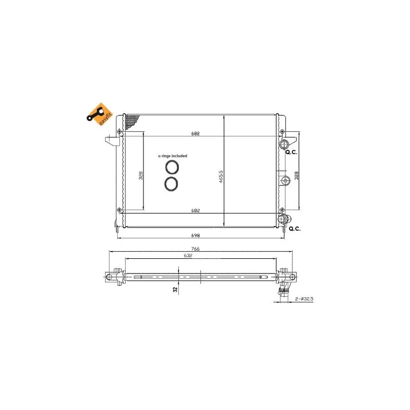 Radiateur, refroidissement du moteur NRF 53959
