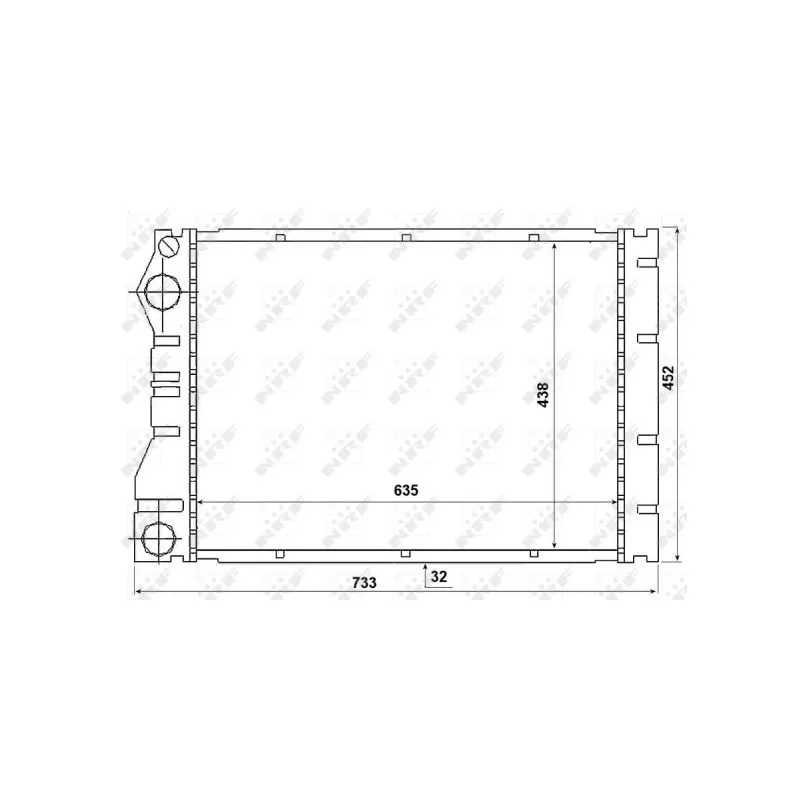 Radiateur, refroidissement du moteur NRF 53975