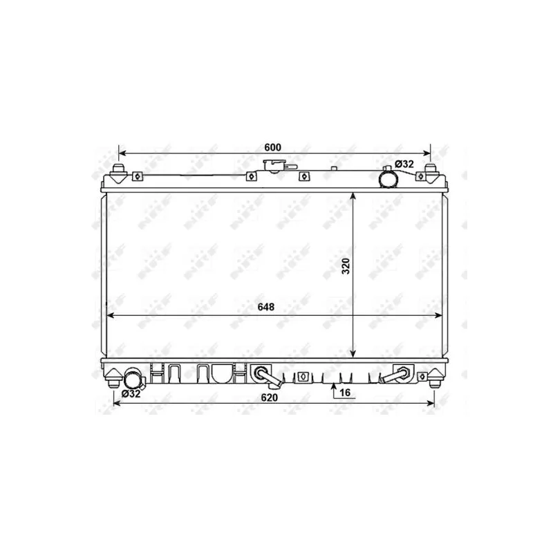 Radiateur, refroidissement du moteur NRF 53977