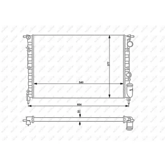 Radiateur, refroidissement du moteur NRF 54706