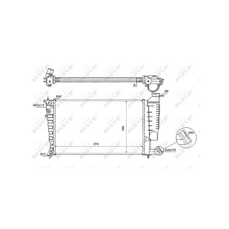 Radiateur, refroidissement du moteur NRF 54715