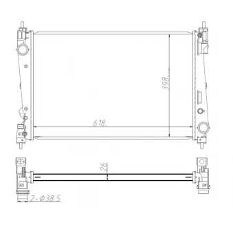 Radiateur, refroidissement du moteur NRF 550005