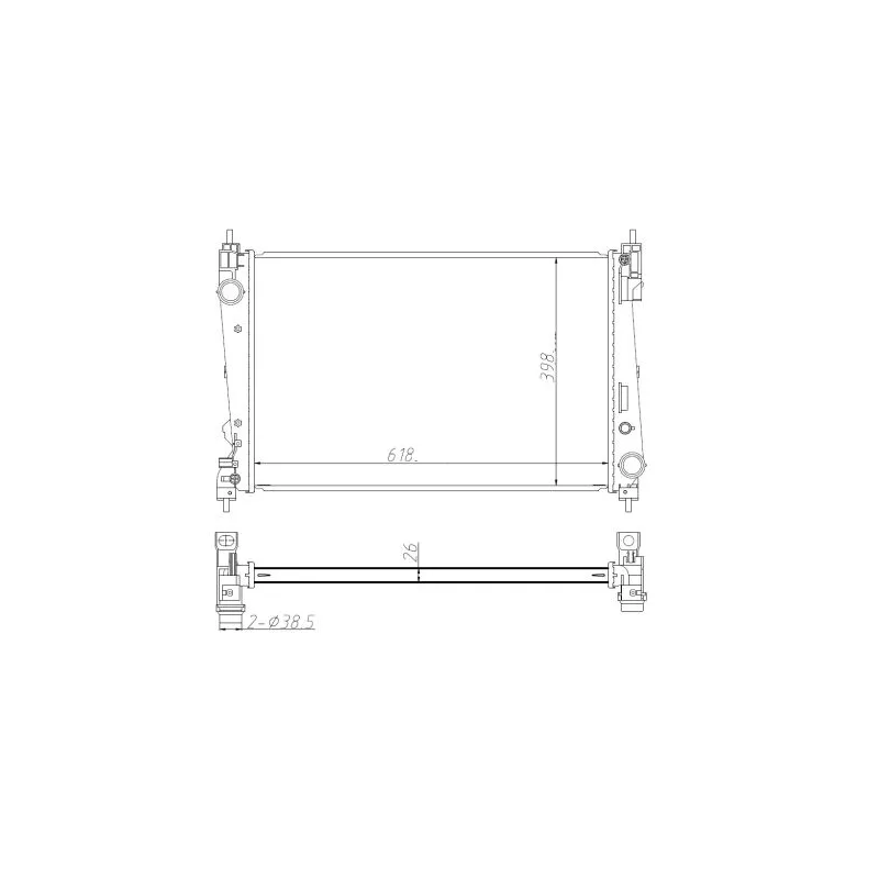 Radiateur, refroidissement du moteur NRF 550005