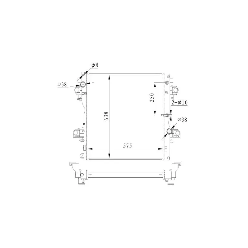 Radiateur, refroidissement du moteur NRF 550018