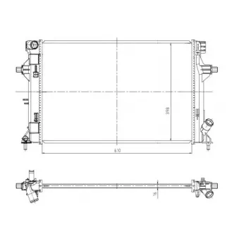 Radiateur, refroidissement du moteur NRF 550035