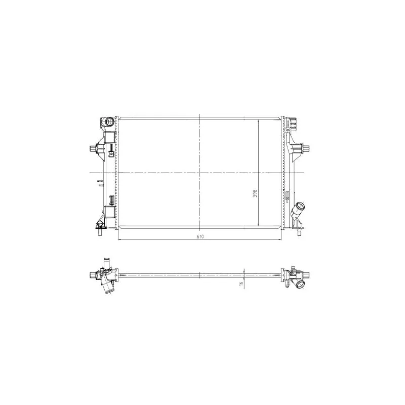 Radiateur, refroidissement du moteur NRF 550035