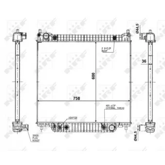 Radiateur, refroidissement du moteur NRF 56026