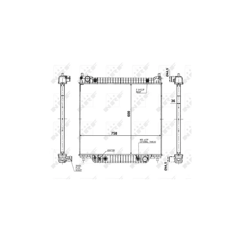 Radiateur, refroidissement du moteur NRF 56026