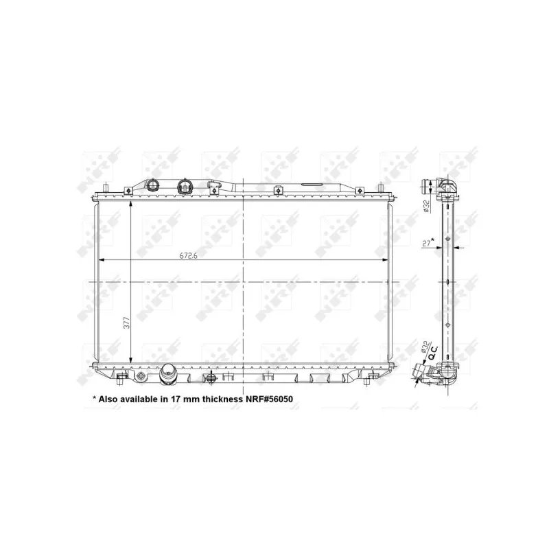 Radiateur, refroidissement du moteur NRF 56049
