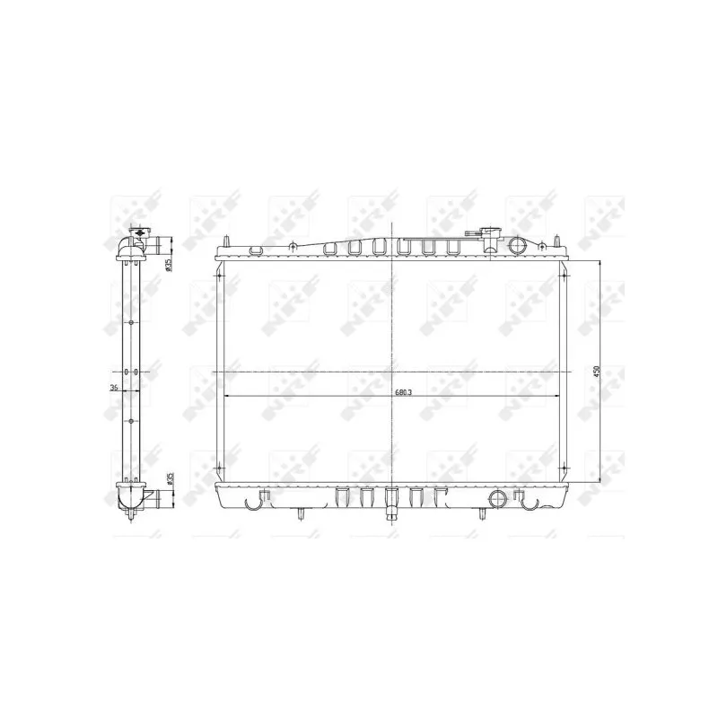 Radiateur, refroidissement du moteur NRF 56086