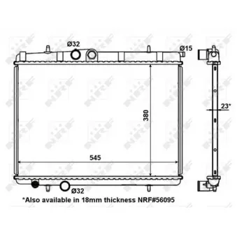 Radiateur, refroidissement du moteur NRF 56096