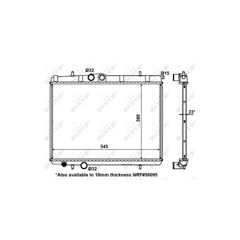 Radiateur, refroidissement du moteur NRF 56096