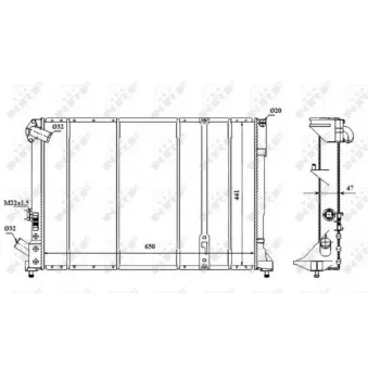 Radiateur, refroidissement du moteur NRF 58059