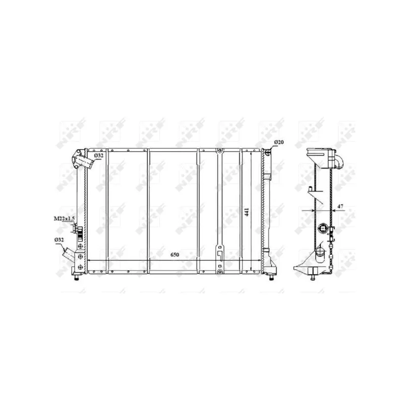 Radiateur, refroidissement du moteur NRF 58059