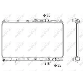 Radiateur, refroidissement du moteur NRF 58182