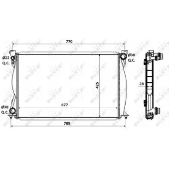 Radiateur, refroidissement du moteur NRF 58359