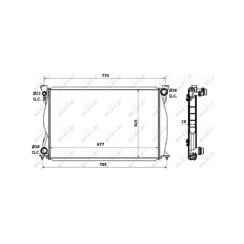 Radiateur, refroidissement du moteur NRF 58359