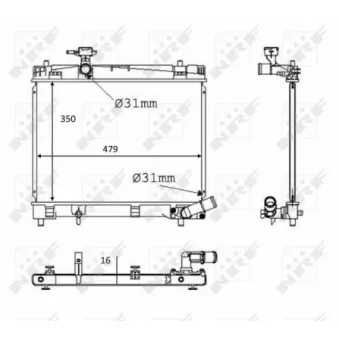 Radiateur, refroidissement du moteur NRF