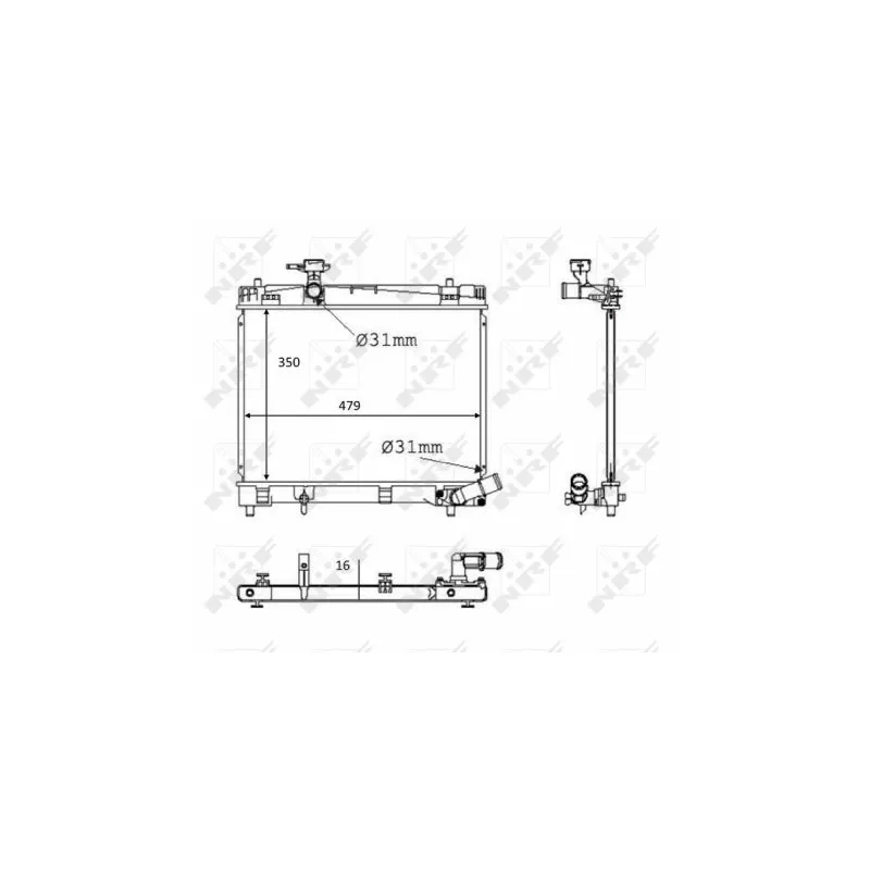 Radiateur, refroidissement du moteur NRF 58384