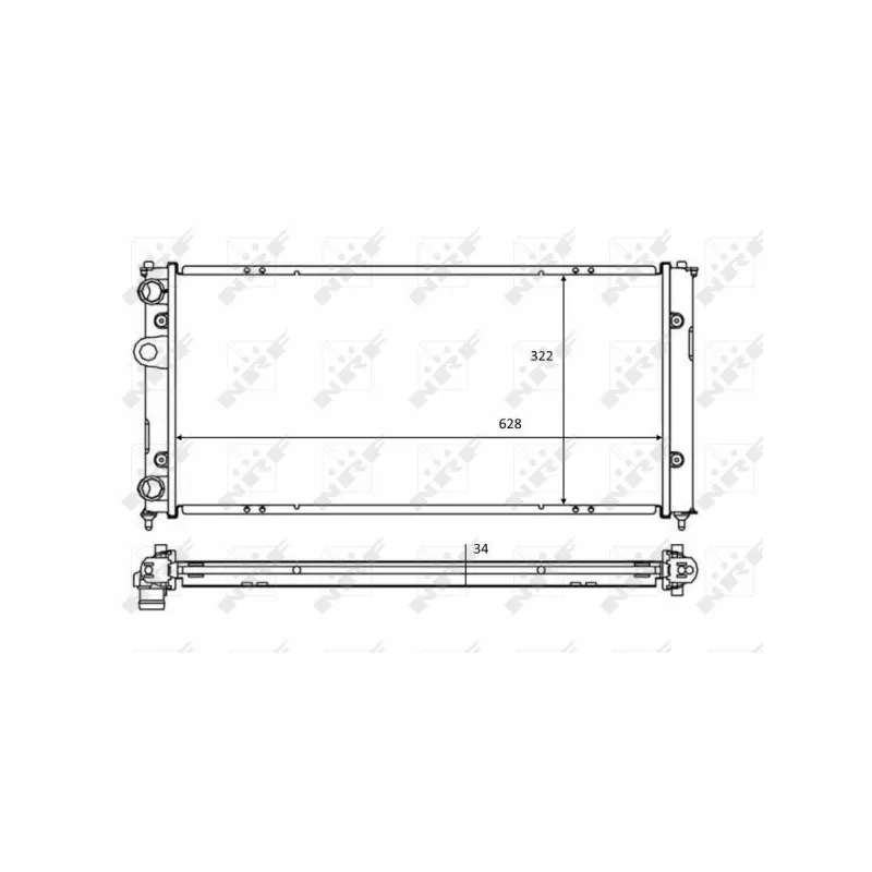 Radiateur, refroidissement du moteur NRF 58386