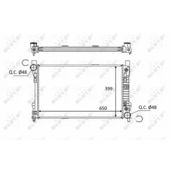 Radiateur, refroidissement du moteur NRF 58390