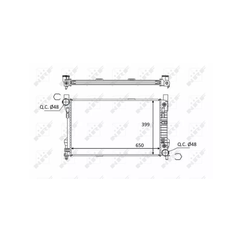 Radiateur, refroidissement du moteur NRF 58390