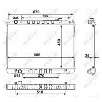 Radiateur, refroidissement du moteur NRF