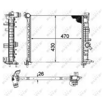 Radiateur, refroidissement du moteur NRF 58476