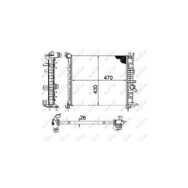 Radiateur, refroidissement du moteur NRF 58476