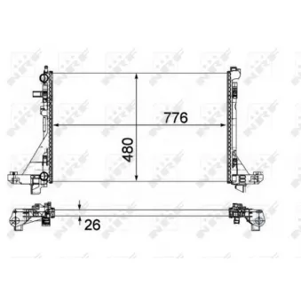 Radiateur, refroidissement du moteur NRF 58482