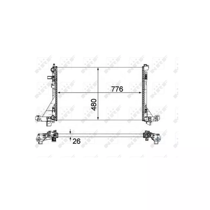 Radiateur, refroidissement du moteur NRF 58482