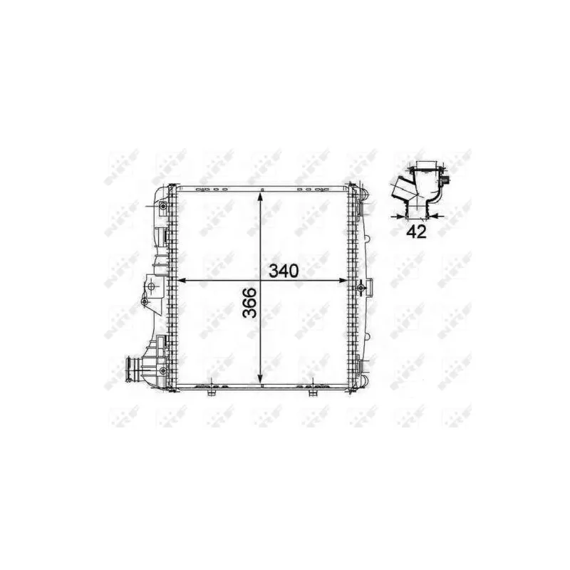 Radiateur, refroidissement du moteur NRF 58485