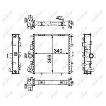 Radiateur, refroidissement du moteur NRF 58486