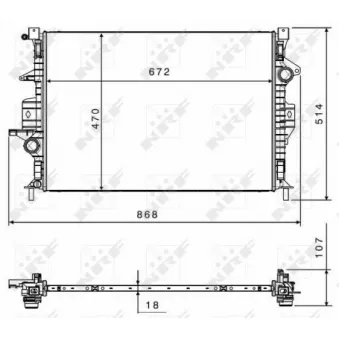 Radiateur, refroidissement du moteur NRF 58499
