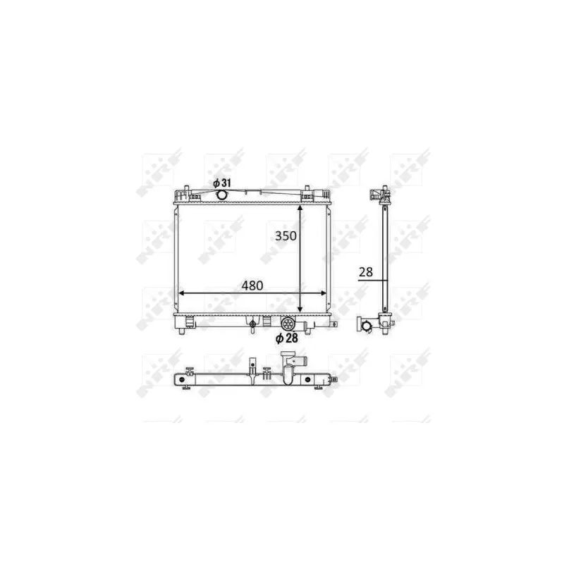 Radiateur, refroidissement du moteur NRF 58501