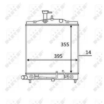 Radiateur, refroidissement du moteur NRF 58531